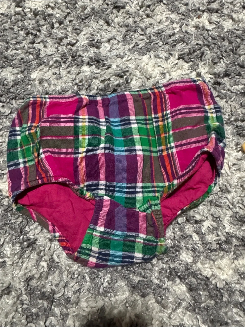 Ralph Lauren Baby Girls Plaid Ruffle Dress + Bloomers 12M